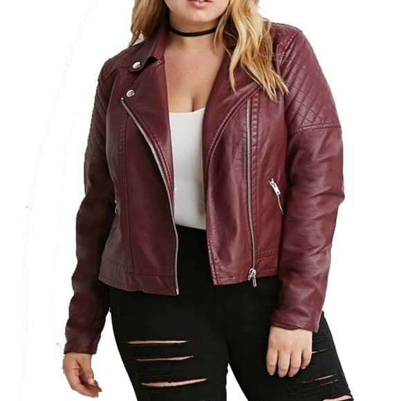 Express Jackets & Blazers - EXPRESS Burgundy Wine Moto Jacket NEW!
